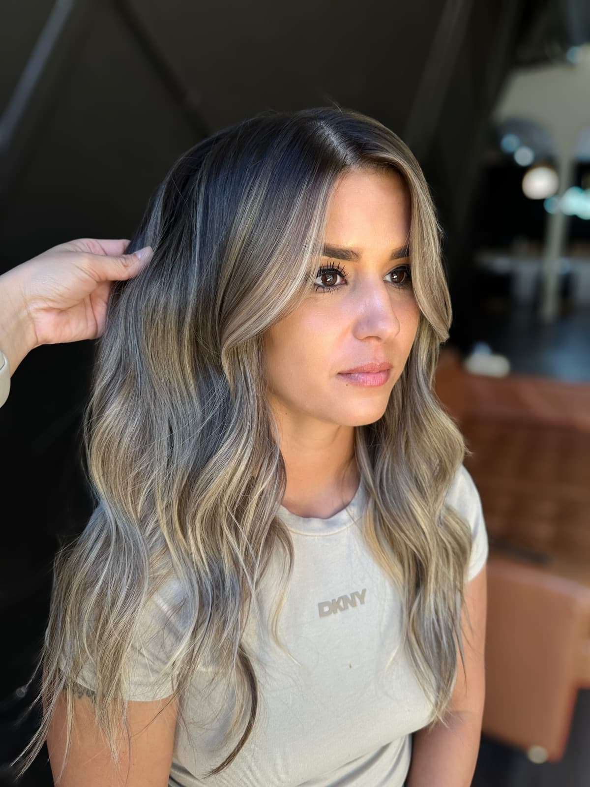 Hair transformation 1, before and after