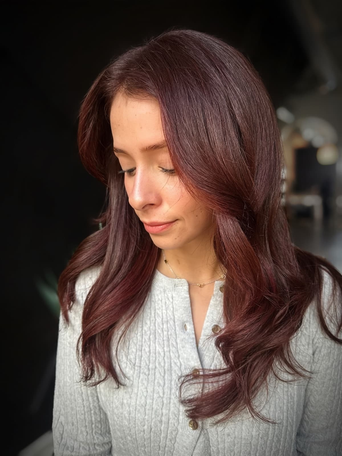 Hair transformation 2, before and after