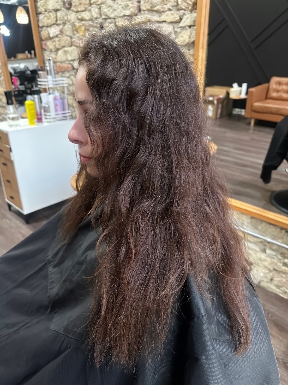 Hair transformation 2, before and after