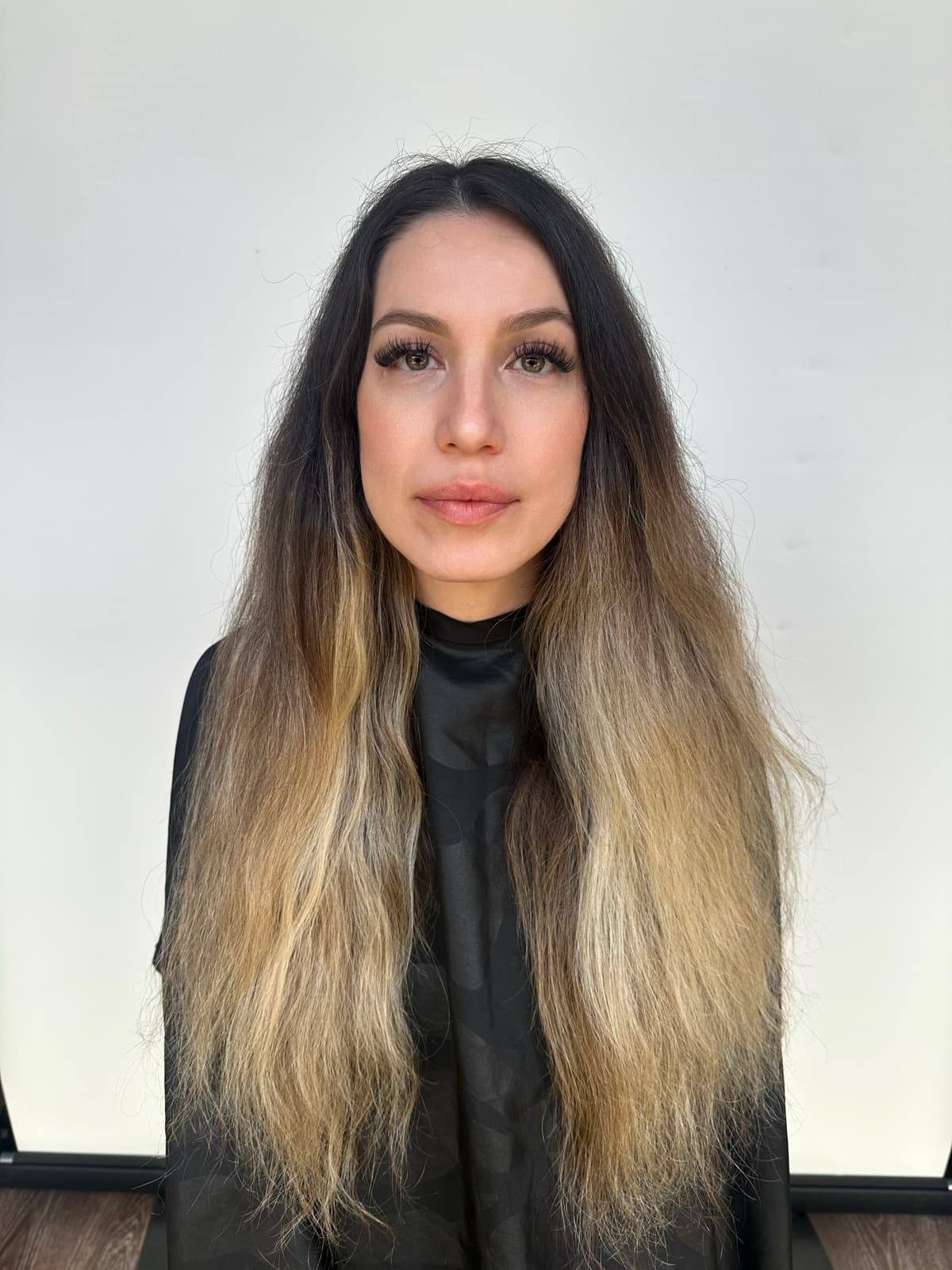 Hair transformation 5, before and after