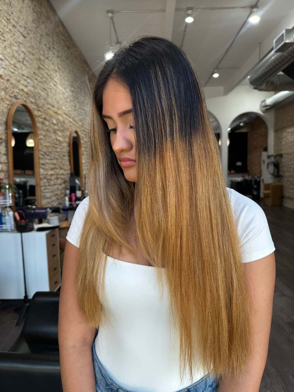 Hair transformation 6, before and after