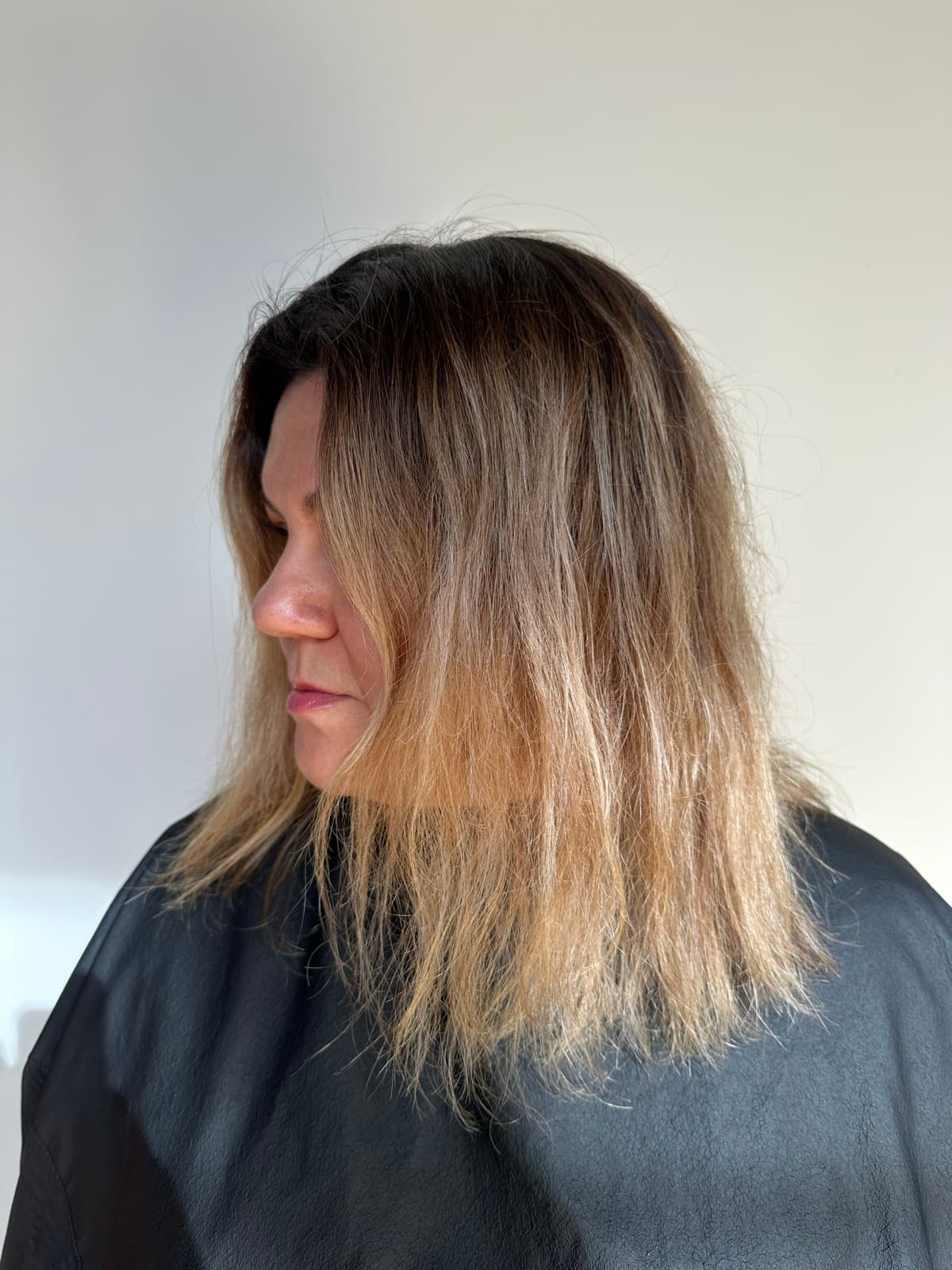 Hair transformation 7, before and after