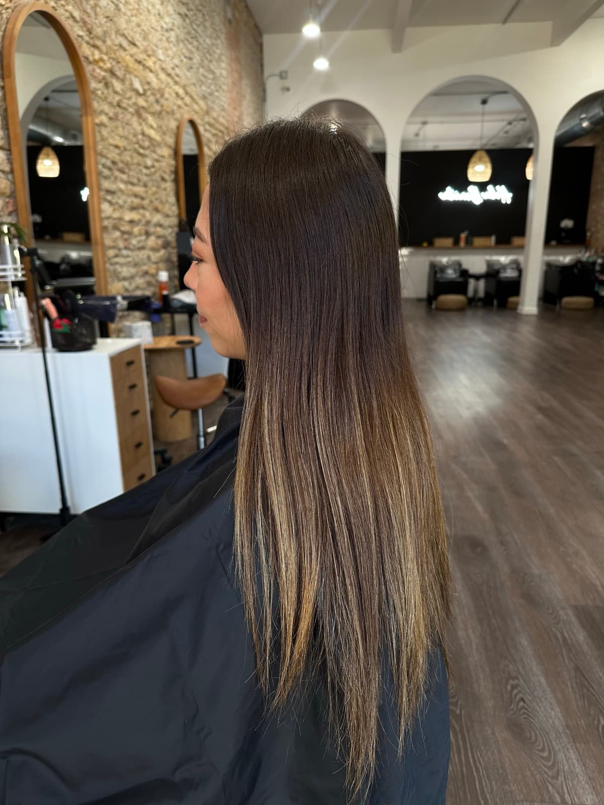 Hair transformation 9, before and after